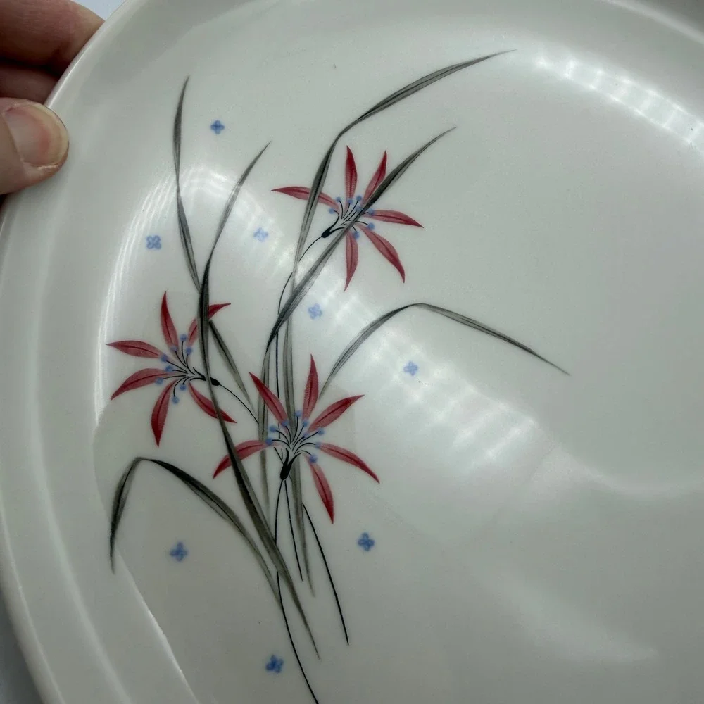 Syracuse China Flame Lily 11 Inch Oval Platter Vintage MCM replacement Ceramic